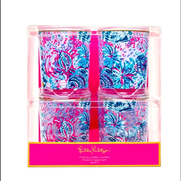 Lilly Pulitzer Acrylic Glasses NIB - Picture 1 of 2